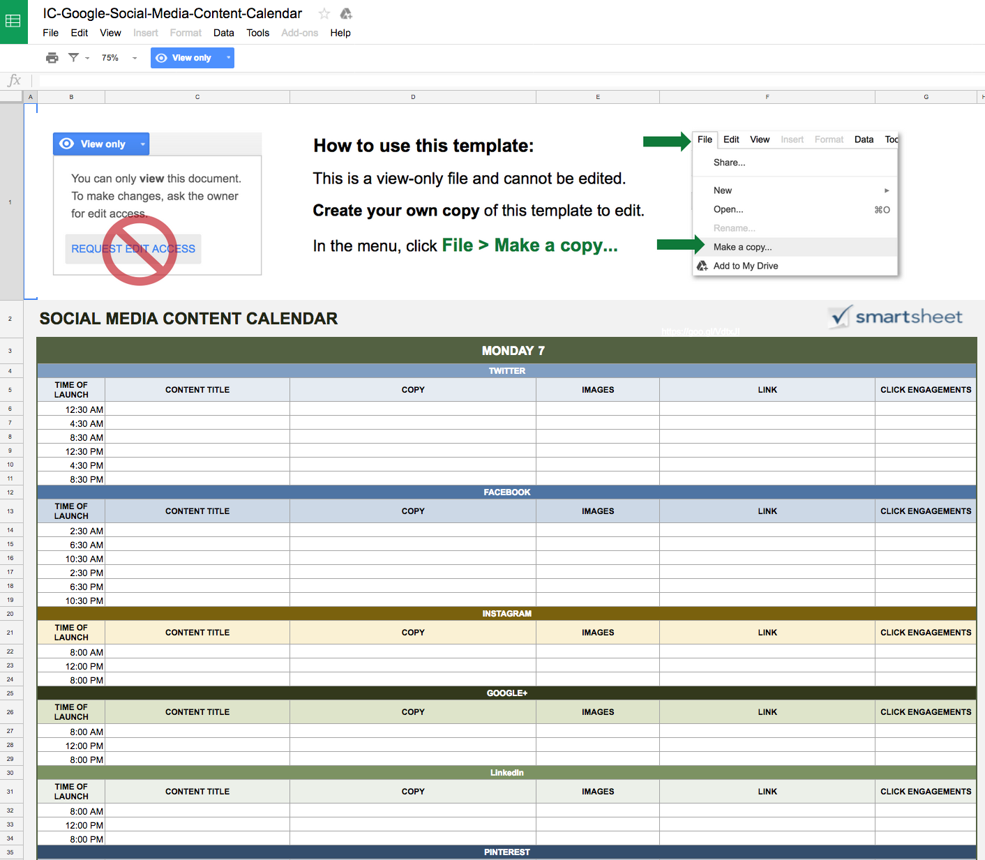 google-sheets-calendar-social