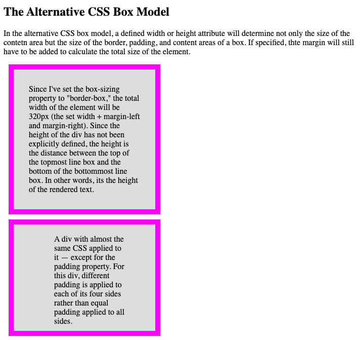 A Basic Walkthrough of the CSS Box Model image.
