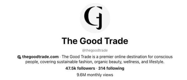 Companies on Pinterest: The Good Trade