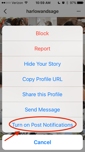 turn on notifications png - can you hide your followers list on instagram