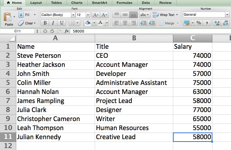 excel for mac- add replace shortcut