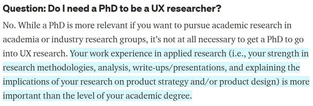 PhD for a UX researcher