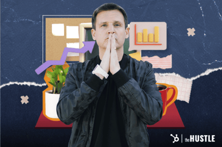 Rob Dyrdek standing in front of a graphic featuring productivity tools.
