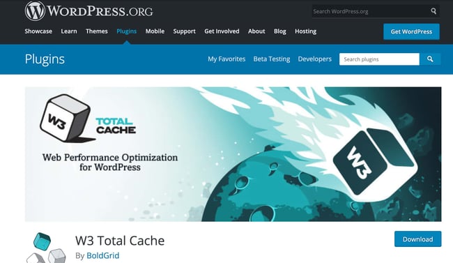 WordPress free CDN service by W3 Total Cache