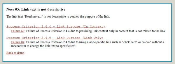 Note 05: Link text is not descriptive.