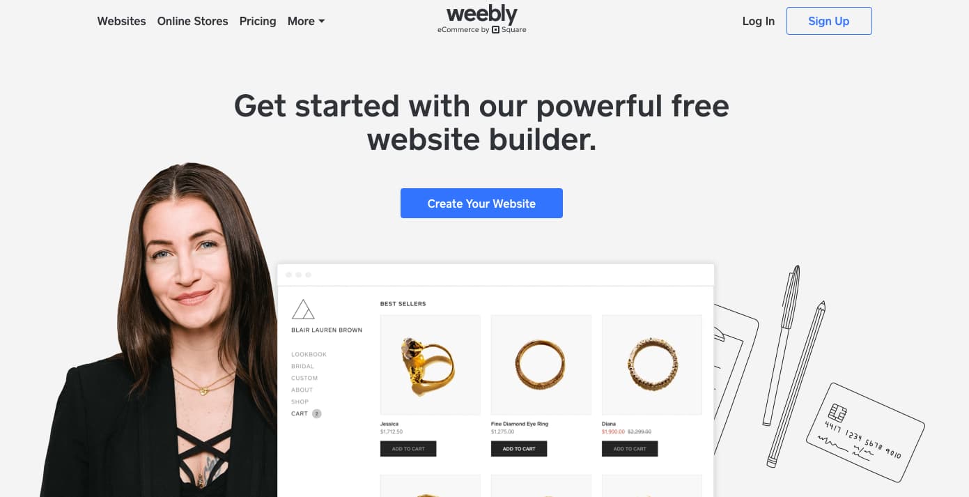 best free website builders: weebly