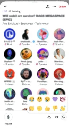 Twitter spaces emojis