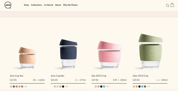 Woocommerce store example - Joco Cup