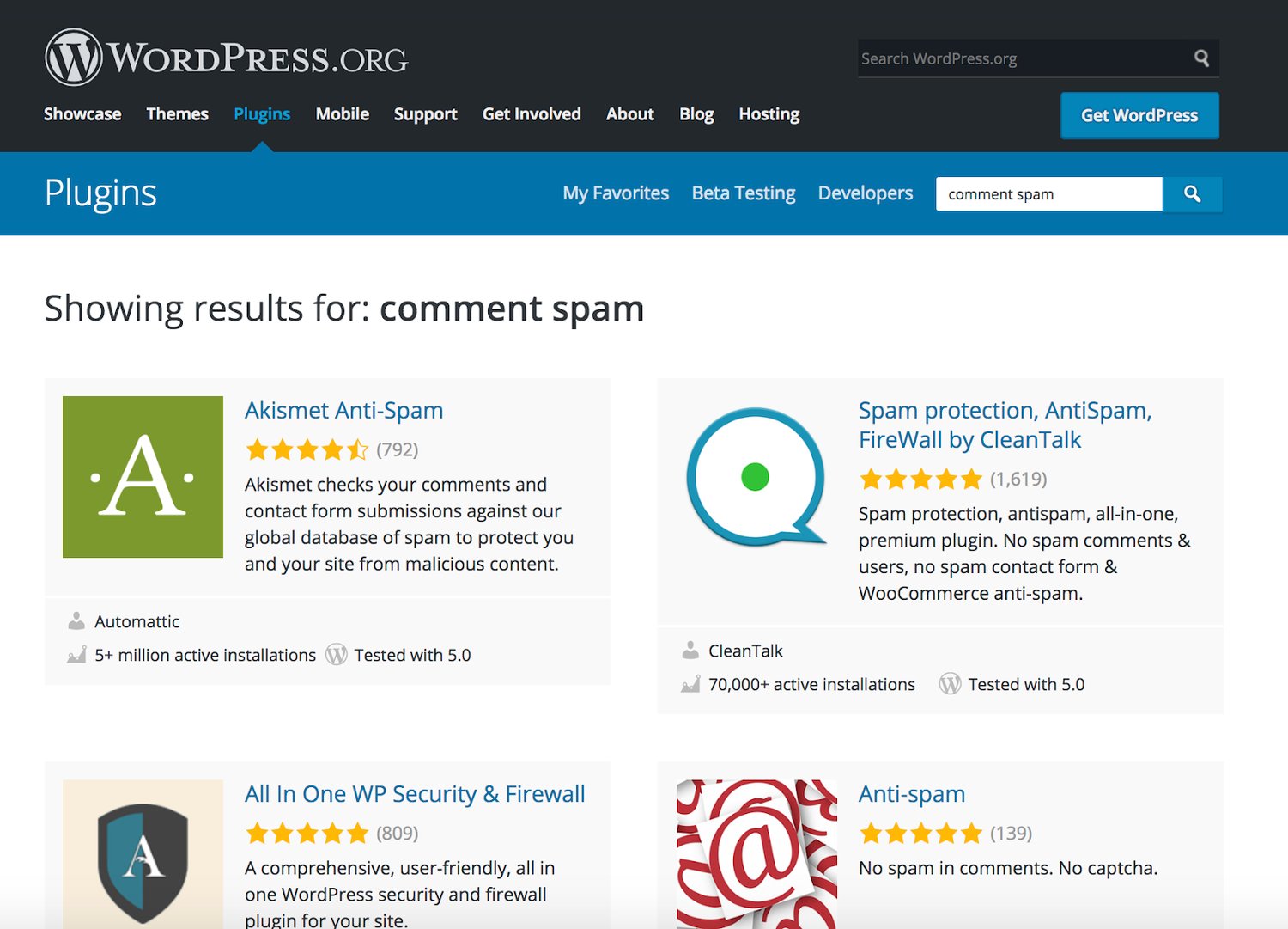 comment-spam-wordpress-plugins