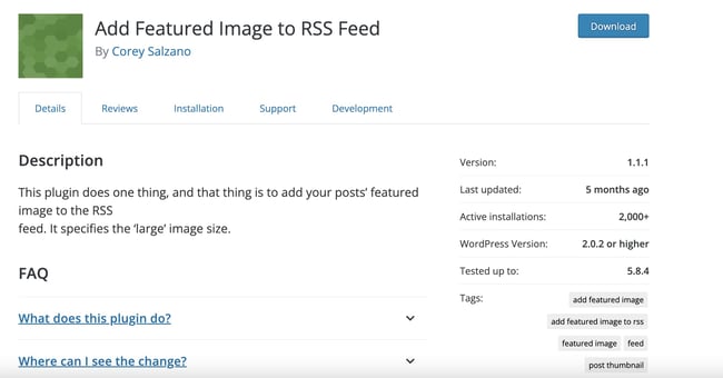 One of our favorite WordPress RSS feed plugin options, Add Featured Image to RSS Feed