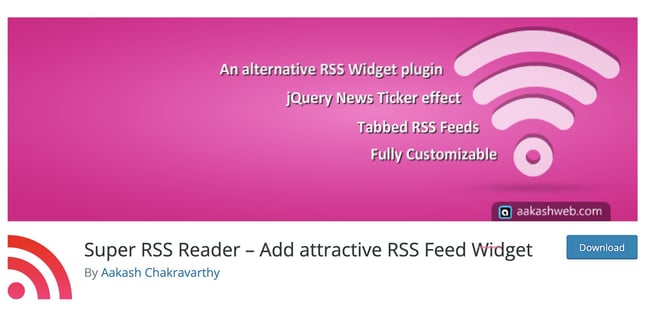 One of our favorite WordPress RSS feed plugin options, Super RSS Reader