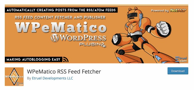 One of our favorite WordPress RSS feed plugin options, WPeMatico
