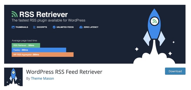 One of our favorite WordPress RSS feed plugin options, WordPress RSS Feed Retriever
