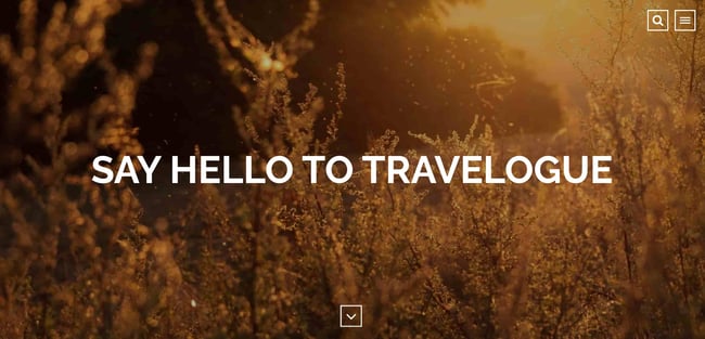 WordPress theme travel: Travelogue 