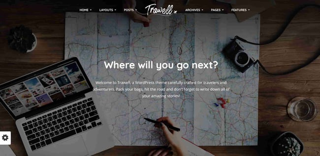 WordPress theme travel: Trawell 