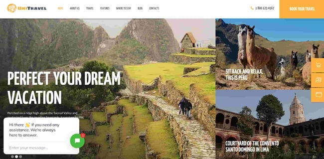 WordPress theme travel: UniTravel