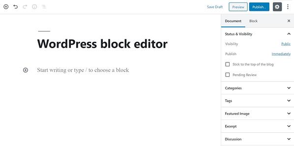 free web design tool wordpress and block editor