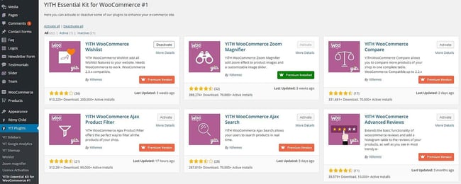 Best WooCommerce plugin: YITH Essential Kit for WooCommerce #1 plugin 