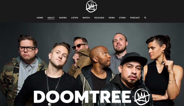 about us example doomtree.jpg?width=600&height=346&name=about us example doomtree - 27 Best About Us and About Me Page Examples [+Templates]