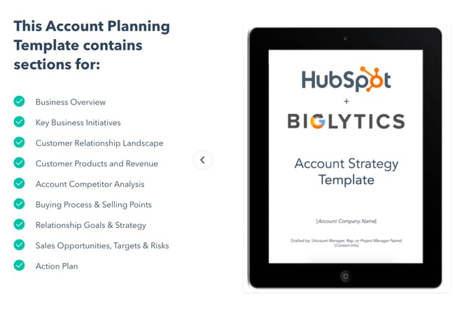 account planning template: hubspot