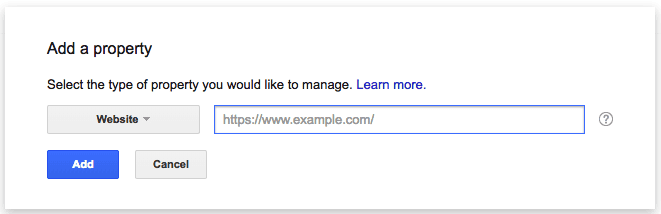 Empty field for adding a sitemap to Google Search Console to crawl a new website