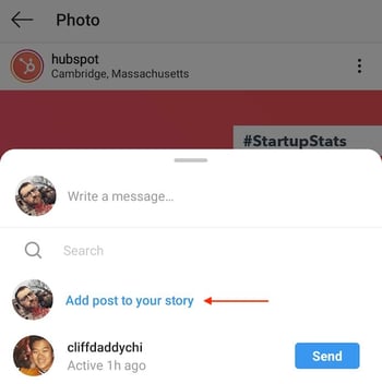 add post instagram story - cant see following activity on instagram