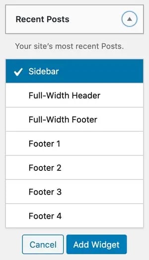 a widget module in wordpress