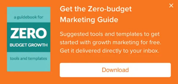 zero budget guide slide-in CTA