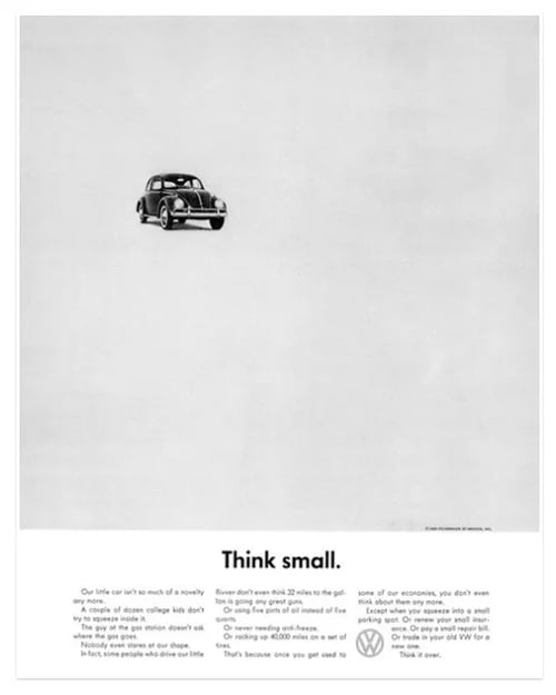 Memorable Ad Campaigns: Volkswagen Think Small