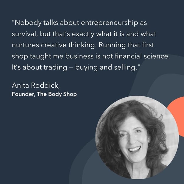 entrepreneur advice Anita Roddick