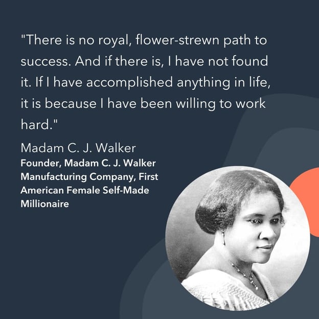 entrepreneur advice Mdam C.J. Walker