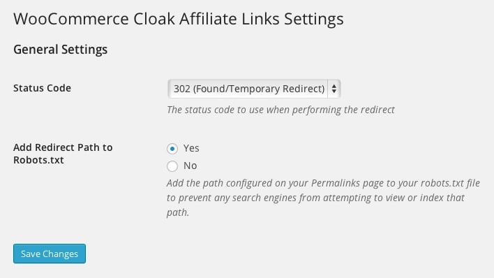 WooCommerce Cloak Affiliate Link WordPress plugin