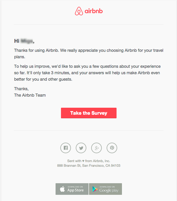 survey email example