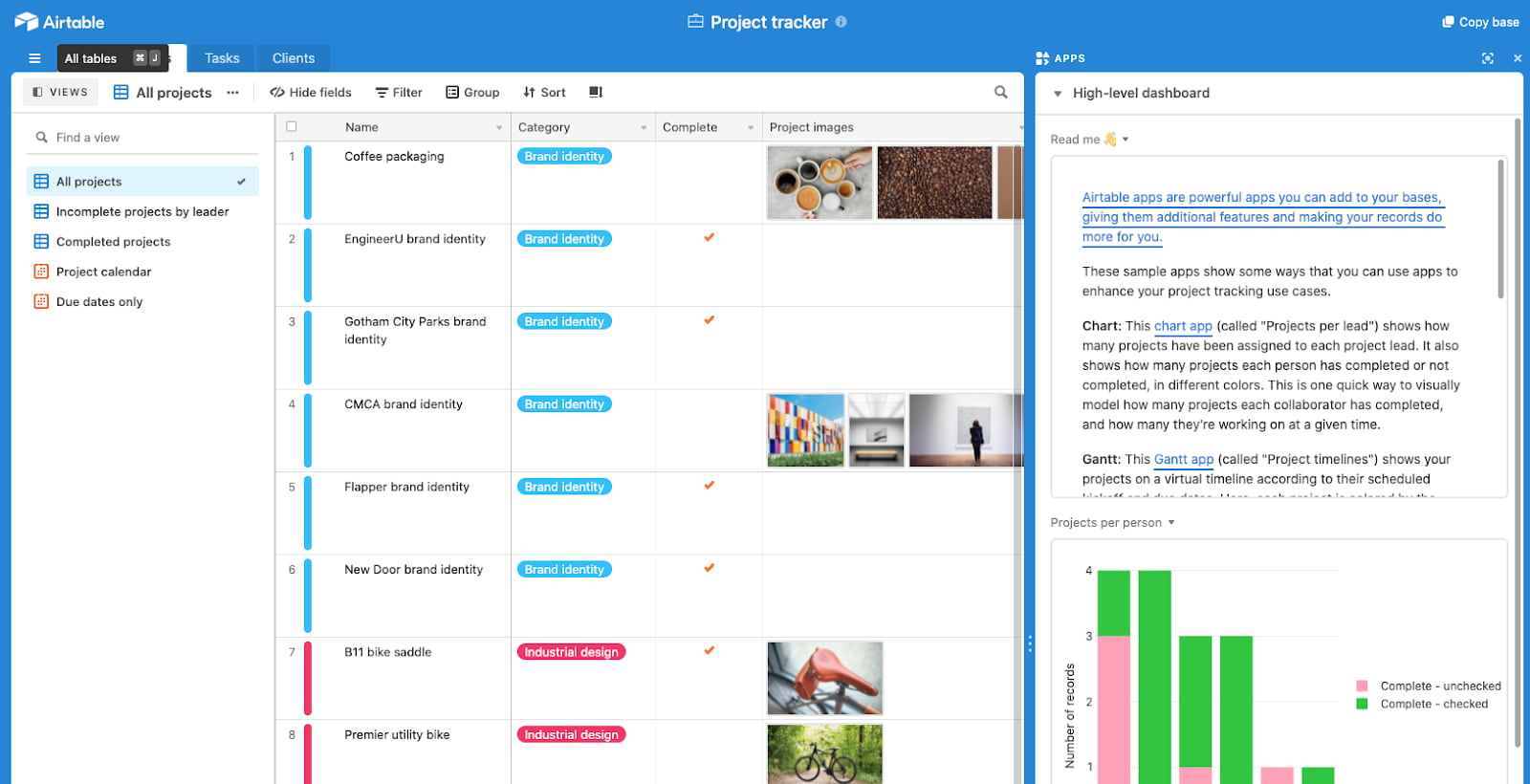 airtable project tracker template.jpeg?width=1600&name=airtable project tracker template - 16 Free Project Management Software Options to Keep Your Team On Track