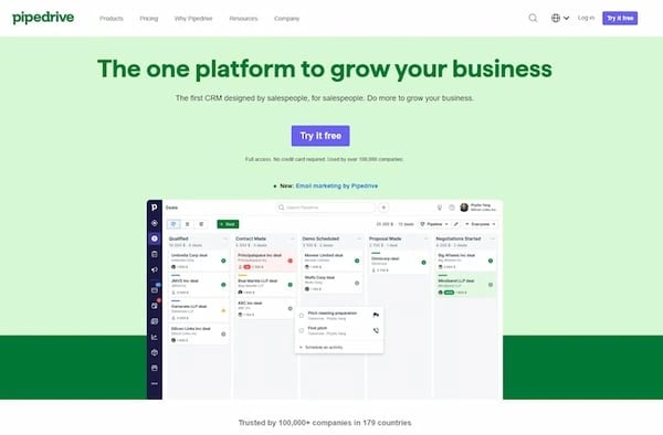 Best CRM for small business  - Pipedrive CRM