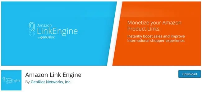 product page for the amazon affiliate wordpress plugin Amazon Link Engine