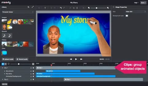 Moovly video animation software