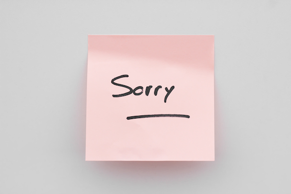 first step to writing an apology letter to a customer is saying sorry