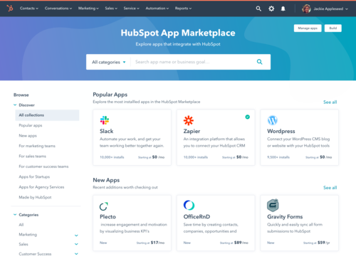 Hubspot App Marketplace