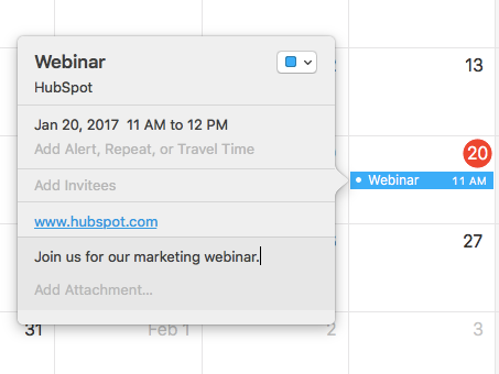 add optional calendar invites outlook for mac