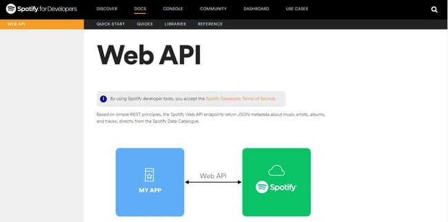 open source api, Spotify Web APIIMG name: spotify