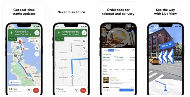mobile sales apps: Google Maps