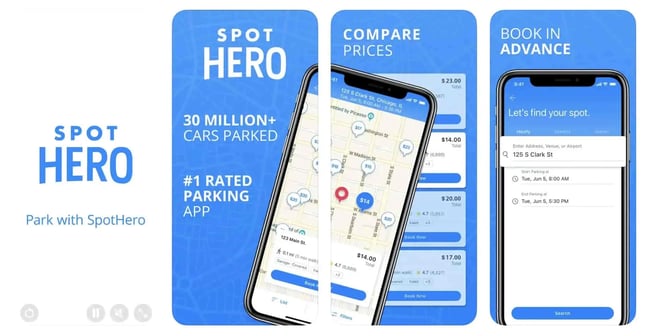 mobile sales apps: SpotHero
