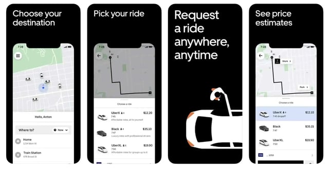 mobile sales apps: Uber