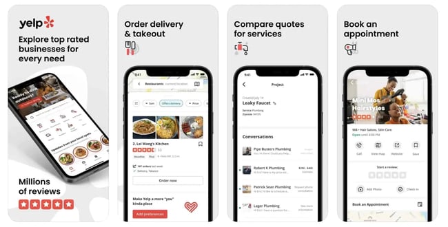 mobile sales apps: Yelp