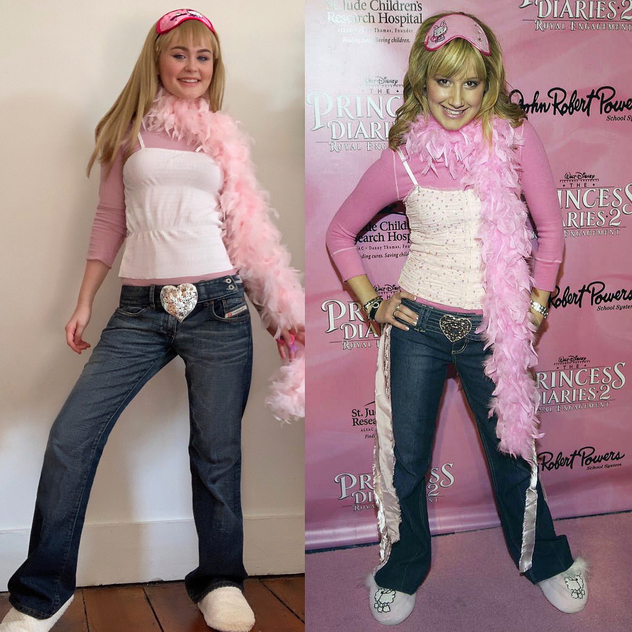 Woman dressed as Ashley Tisdale circa early 2000s