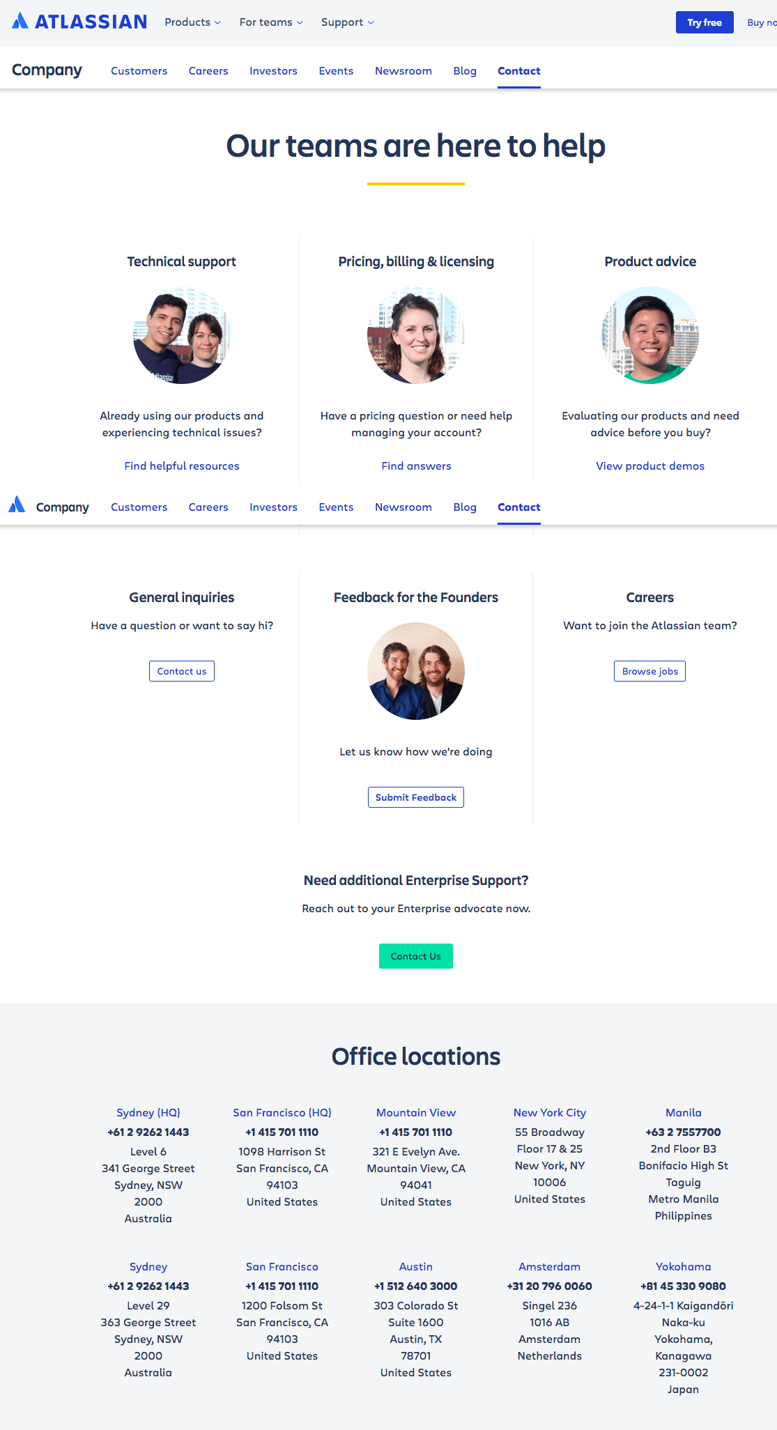 atlassian contact us-page-update
