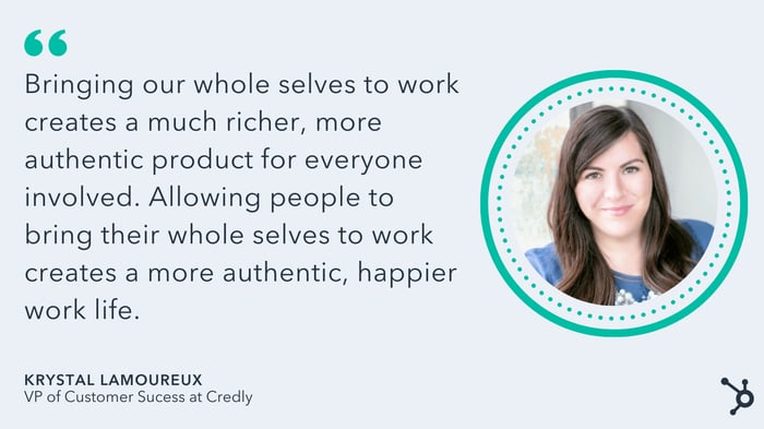 quote from credly vp on authenticity workplace