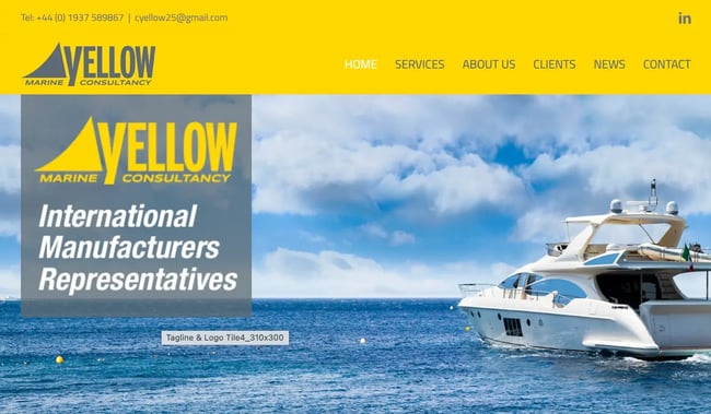 yellow marine consultants avaada theme wordpress website