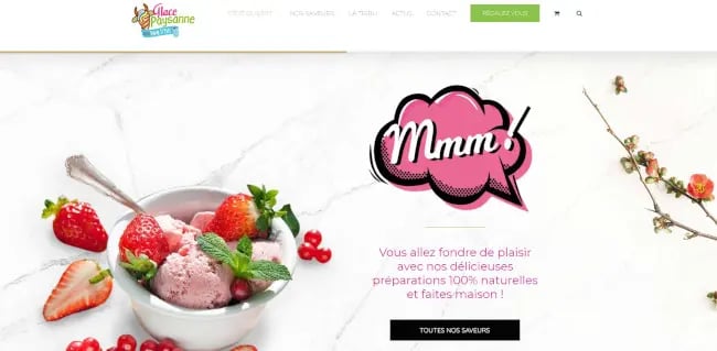 glace paysanne homepage - avada theme example